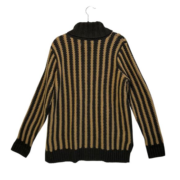 Tuckernuck Wool Cashmere Oversized Sweater Women's Sz M Pip Brown Tan Turtleneck - Picture 3 of 6